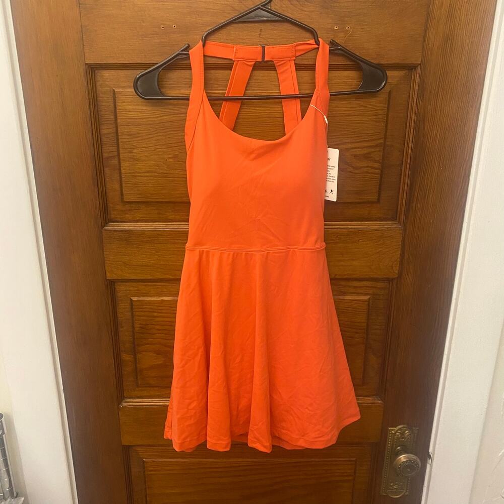 Jafinsy Women's Tennis Dress w/ built in shorts size XS NWT's Orange Pink